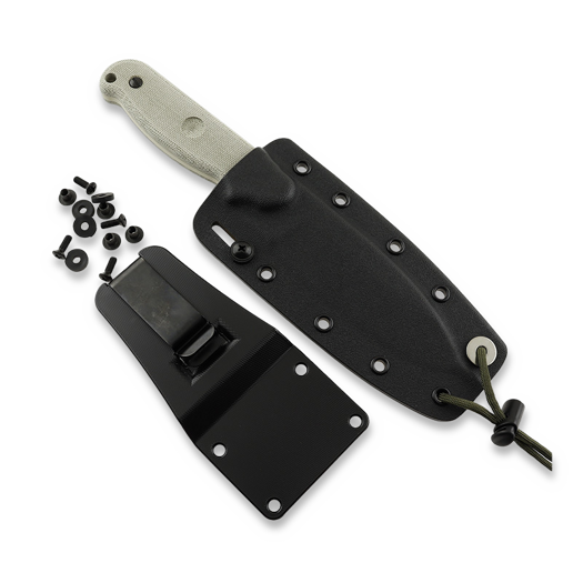 Cuchillo de supervivencia ESEE Laser Strike Canvas Micarta, desert tan