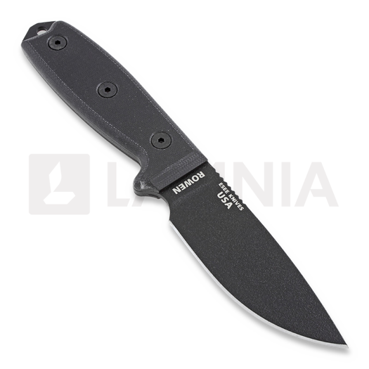 ESEE Model 3, black G10, black plastic sheath, nylon sheath