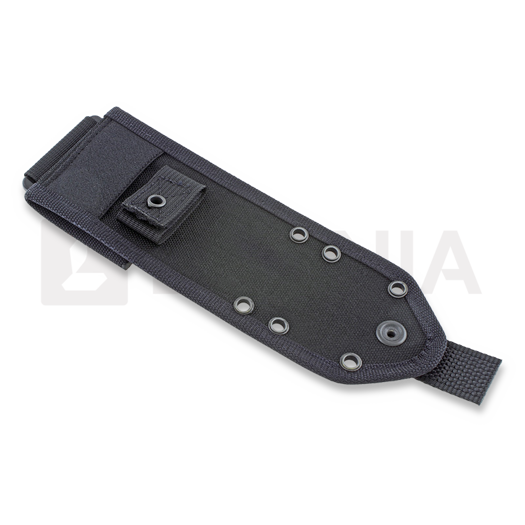 ESEE Model 3, black G10, black plastic sheath, nylon sheath