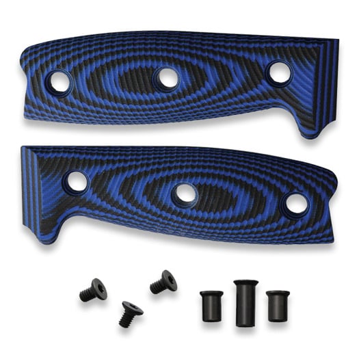 ESEE Model 4 - 3D G10 handle scales, svart, blå