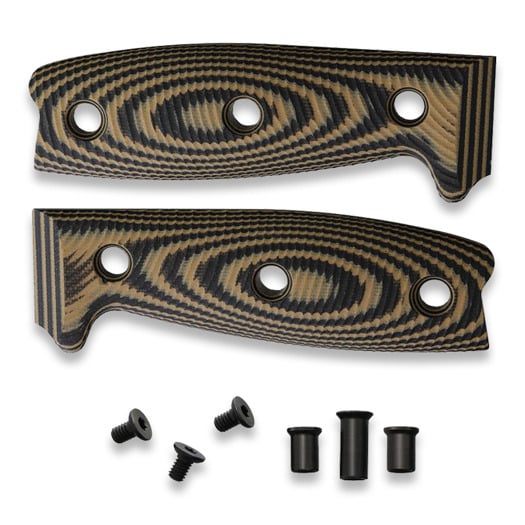 ESEE Model 4 - 3D G10 handle scales, svart, brun