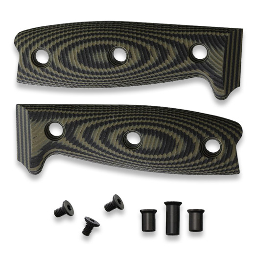 ESEE Model 4 - 3D G10 handle scales, svart, gr&oslash;nn