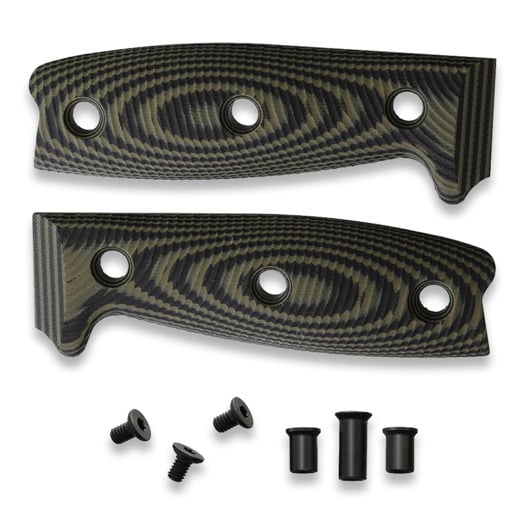 ESEE Model 4 - 3D G10 handle scales, svart, grønn