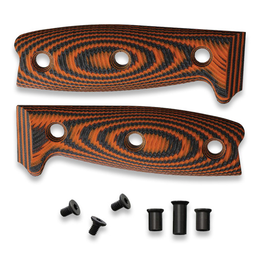 ESEE Model 4 - 3D G10 handle scales, svart, oransje