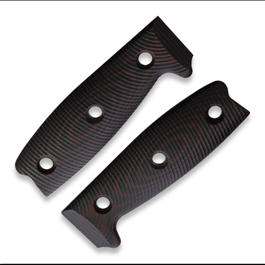 ESEE Model 4 - 3D G10 handle scales, svart, r&oslash;d