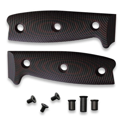 ESEE Model 4 - 3D G10 handle scales, svart, r&oslash;d