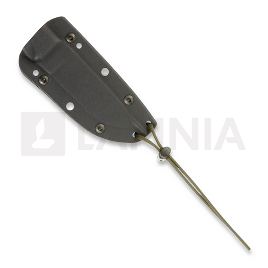 ESEE Model 4, serrated, orange G10, black plastic sheath