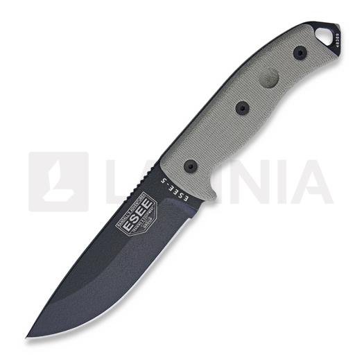 ESEE Model 5, black/OD green, black kydex sheath