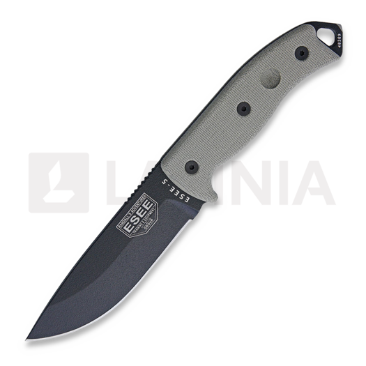 ESEE Model 5, black/OD green, black kydex sheath