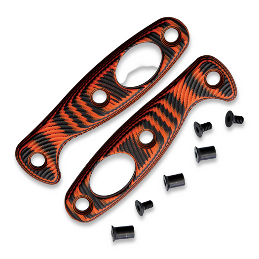 Handle scales ESEE Xancudo G10 3D, Orange/Black