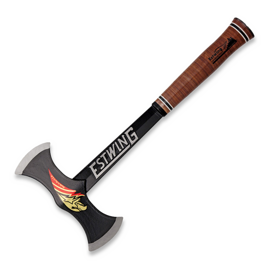 Estwing Black Eagle Double Bit Axe, leather