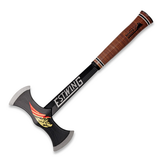 Estwing Black Eagle Double Bit Axe, leather