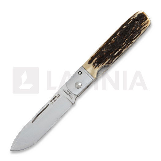 F&auml;llkniven Gentlemans Pocket Knife - Lam. CoS - Stag GPS