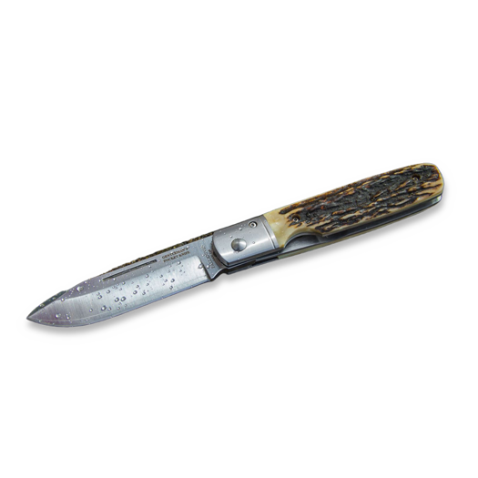 F&auml;llkniven Gentlemans Pocket Knife - Lam. CoS - Stag GPS