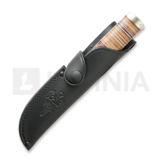 F&auml;llkniven NL5cxL Idun - Cowry X Damascus - Leather k&eacute;s NL5CXL