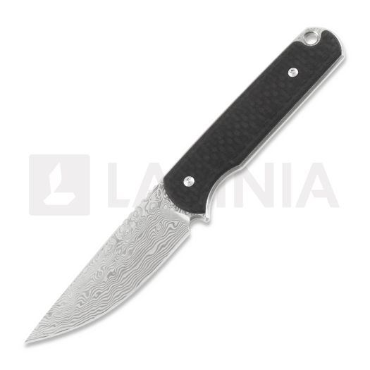 Couteau Ferrum Forge Lackey Damascus, carbon fiber