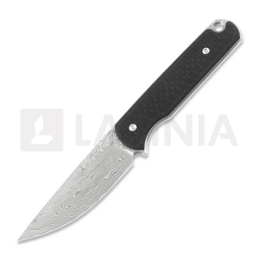 Ferrum Forge Lackey Damascus סכין, carbon fiber