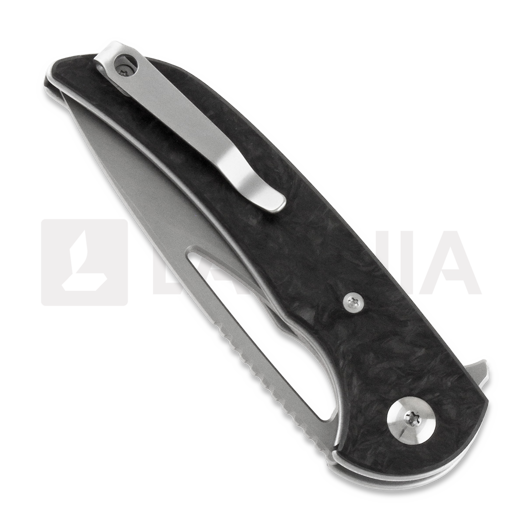 Coltello pieghevole Ferrum Forge Mini Archbishop, marble carbon fiber