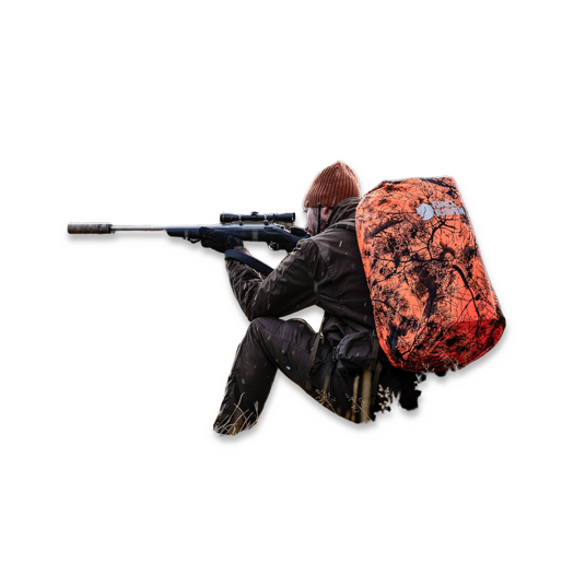 Fjällräven Hunting Rain Cover 16-28, safety orange