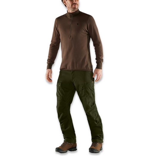 Fj&auml;llr&auml;ven Lappland Hybrid Trousers M, dark olive