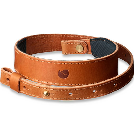 Popruh na pušku Fjällräven Rifle Leather Strap, leather cognac
