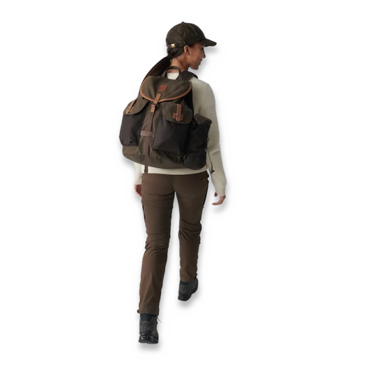 Fj&auml;llr&auml;ven V&auml;rmland Rucksack rygs&aelig;k, dark olive-brown