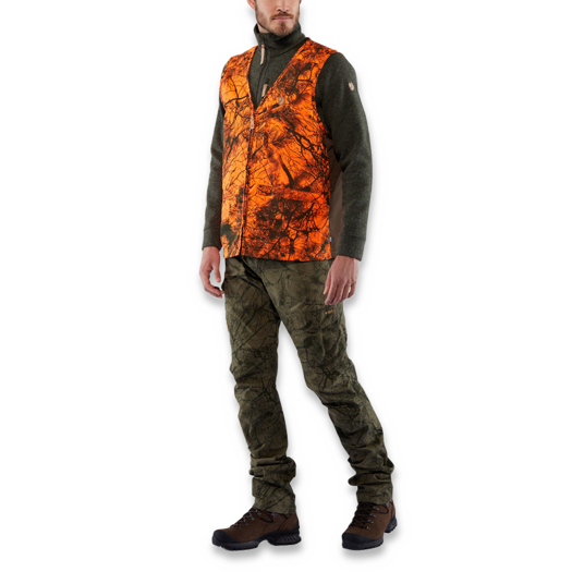 Fjällräven Värmland vest, orange camo