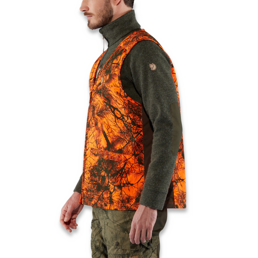 Fjällräven Värmland vest, orange camo