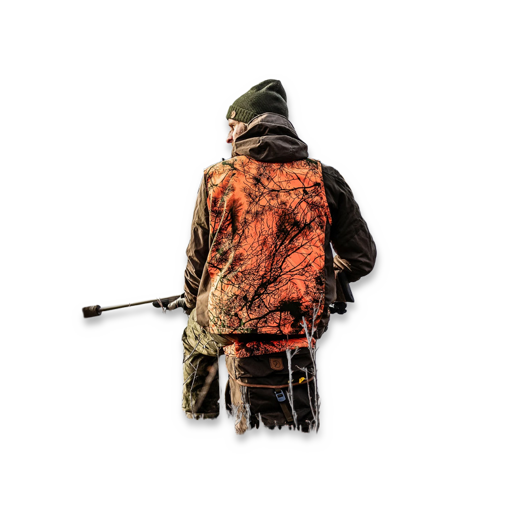 Fjällräven Värmland vest, orange camo