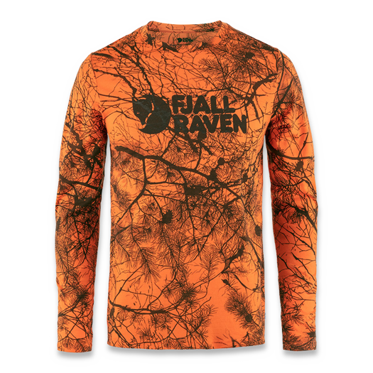 Fjällräven Värmland Wool LS M, Orange Multi Camo