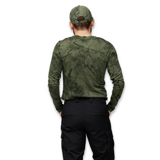 Fj&auml;llr&auml;ven V&auml;rmland Wool LS M, Orange Multi Camo