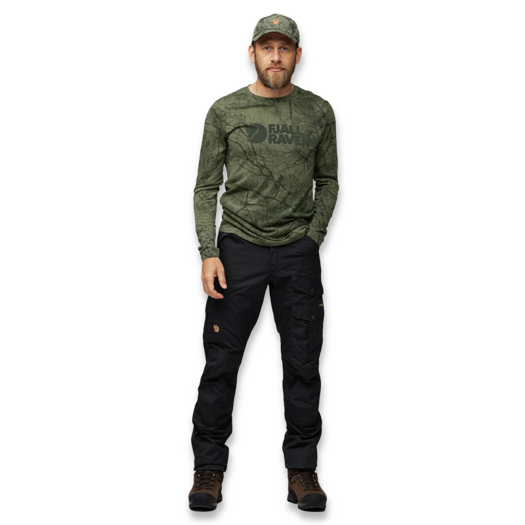 Fjällräven Värmland Wool LS M, Orange Multi Camo