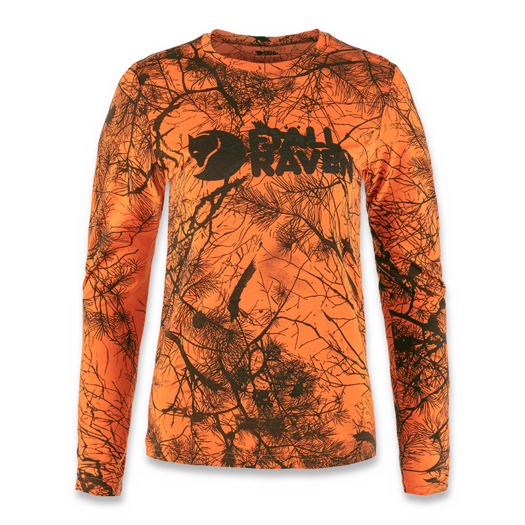 Fjällräven Värmland Wool LS W, Orange Multi Camo