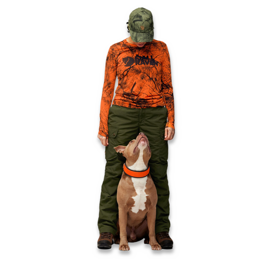 Fjällräven Värmland Wool LS W, Orange Multi Camo