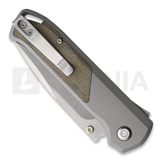 Flytanium Arcade - Gunmetal Micarta - Stonewash sulankstomas peilis