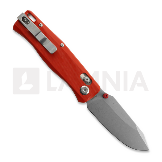 Flytanium Beef - Fire Red / Stonewash folding knife