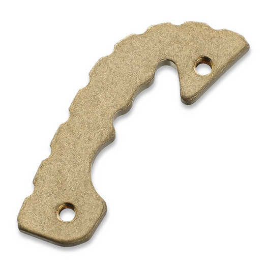 Flytanium Brass Backspacer for Spyderco Shaman - Antique Stonewash