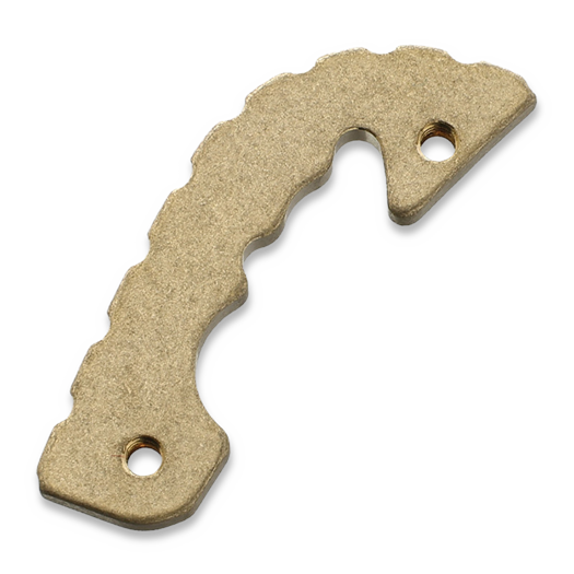 Flytanium Brass Backspacer for Spyderco Shaman - Antique Stonewash