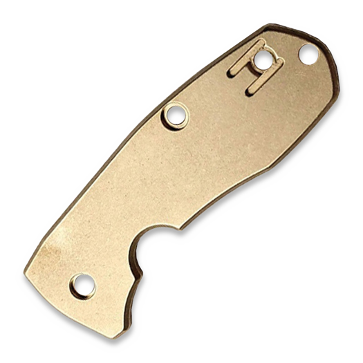 Flytanium Brass Scale for Spyderco Techno 2 - Antique Stonewash