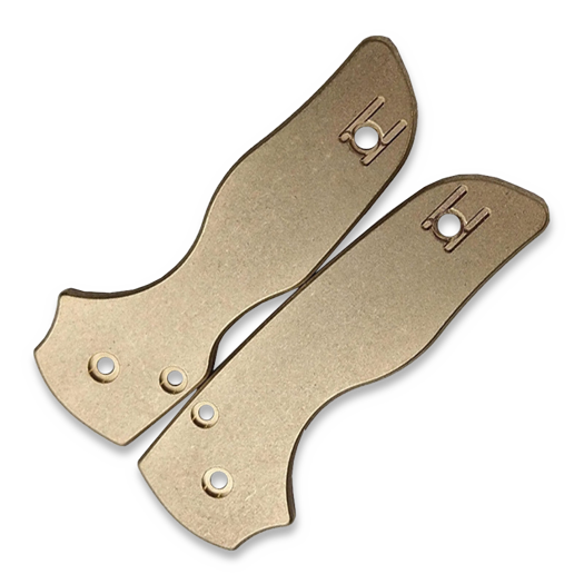 Flytanium Brass Scales for Spyderco Lil Native - Antique Stonewash