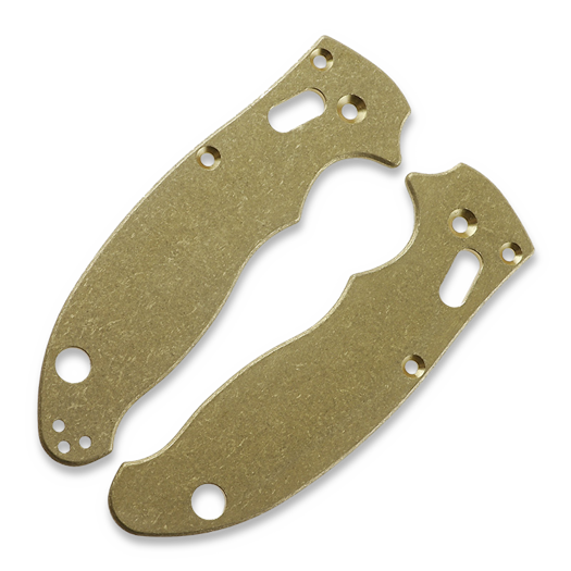 Flytanium Brass Scales for Spyderco Manix 2 - Antique Stonewash
