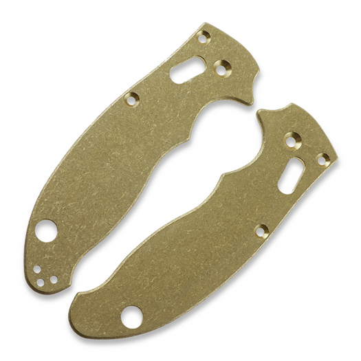 Flytanium Brass Scales for Spyderco Manix 2 - Antique Stonewash