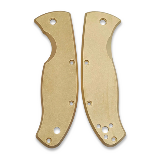 Flytanium Brass Scales for Spyderco Tenacious - Antique Stonewash