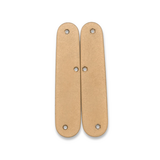 Flytanium Brass Scales for Victorinox Cadet Swiss Army Knife - Contoured