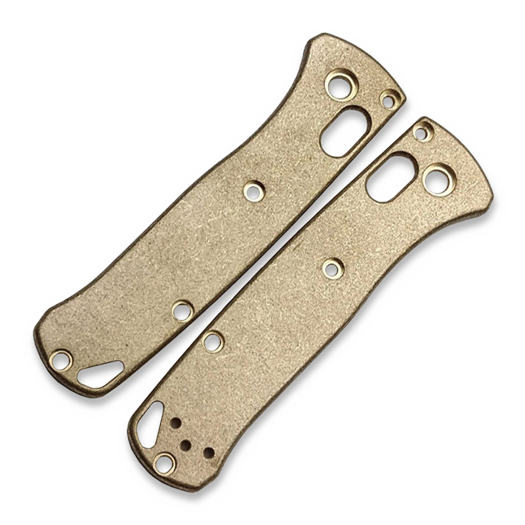 Flytanium Classic Brass Scales for Benchmade MINI Bugout - Antique Stonewash