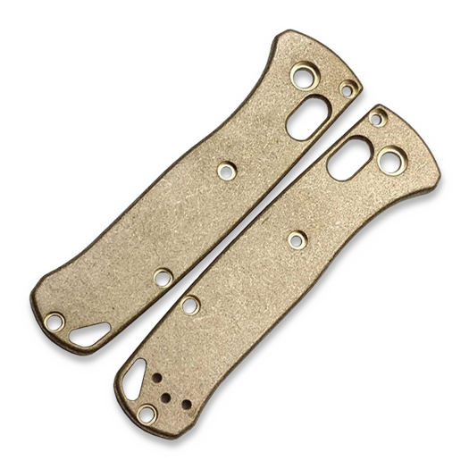 Flytanium Classic Brass Scales for Benchmade MINI Bugout - Antique Stonewash
