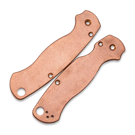 Flytanium Classic Copper Scales for Spyderco Paramilitary 2 - Stonewash handle scales
