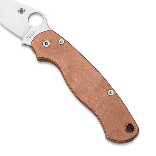 Flytanium Classic Copper Scales for Spyderco Paramilitary 2 - Stonewash kahvapalat