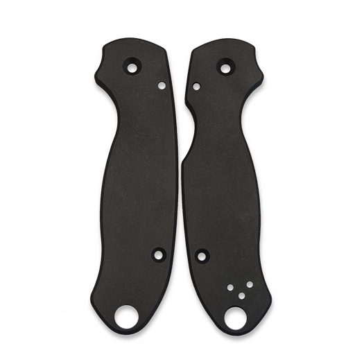 Flytanium Classic Titanium Scales for Spyderco Para 3 - Black