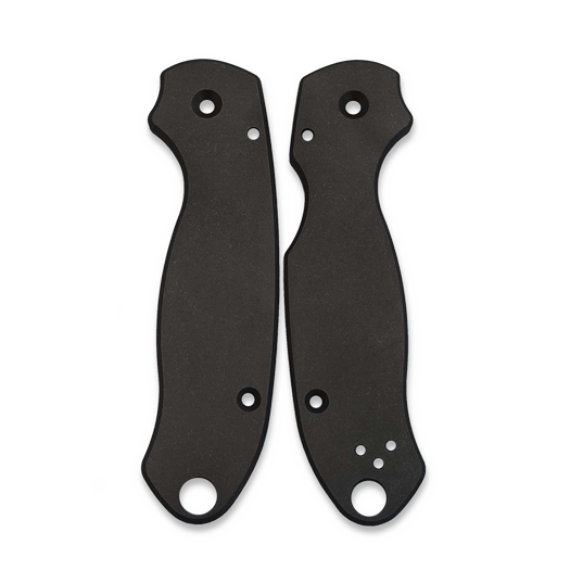 Flytanium Classic Titanium Scales for Spyderco Para 3 - Black